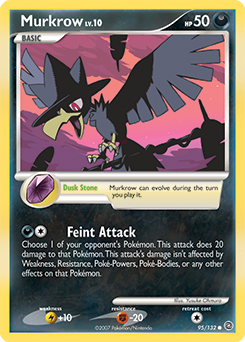 Murkrow z edície Secret Wonders, karta č.95