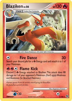 Blaziken z edície Great Encounters, karta č.1