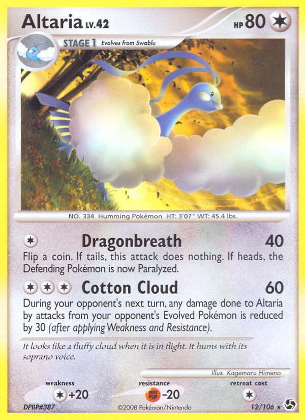 Altaria z edície Great Encounters, karta č.12