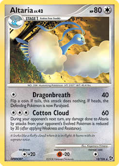 Altaria z edície Great Encounters, karta č.12
