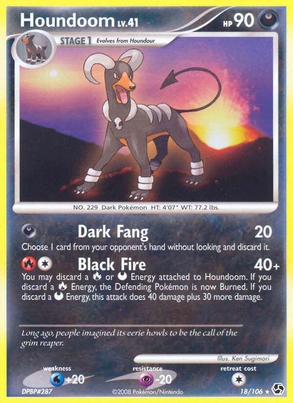 Houndoom z edície Great Encounters, karta č.18