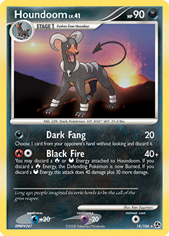 Houndoom z edície Great Encounters, karta č.18