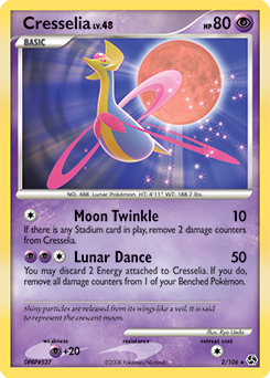 Cresselia z edície Great Encounters, karta č.2