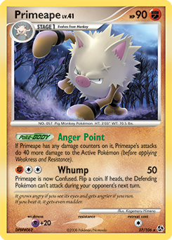 Primeape z edície Great Encounters, karta č.27