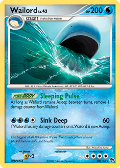 Wailord z edície Great Encounters, karta č.30