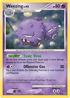 Weezing z edície Great Encounters, karta č.31