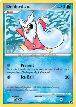 Delibird z edície Great Encounters, karta č.36
