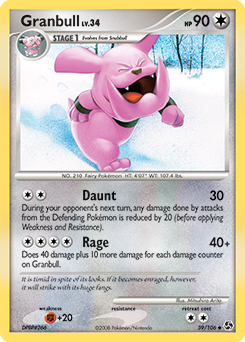 Granbull z edície Great Encounters, karta č.39