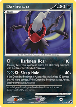 Darkrai z edície Great Encounters, karta č.4