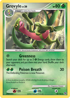Grovyle z edície Great Encounters, karta č.40