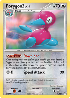 Porygon2 z edície Great Encounters, karta č.49