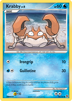 Krabby z edície Great Encounters, karta č.75
