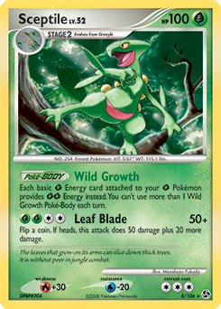 Sceptile z edície Great Encounters, karta č.8