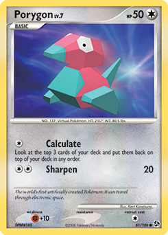 Porygon z edície Great Encounters, karta č.81