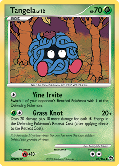 Tangela z edície Great Encounters, karta č.87