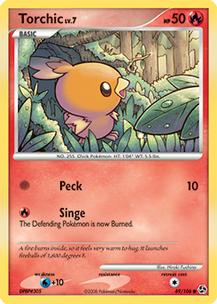 Torchic z edície Great Encounters, karta č.89