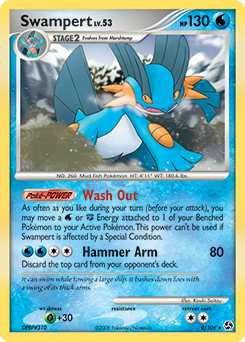 Swampert z edície Great Encounters, karta č.9