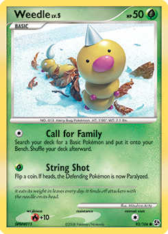 Weedle z edície Great Encounters, karta č.93