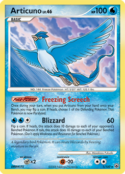 Articuno z edície Majestic Dawn, karta č.1