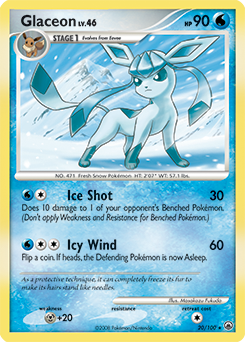 Glaceon z edície Majestic Dawn, karta č.20