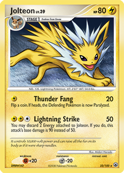 Jolteon z edície Majestic Dawn, karta č.23