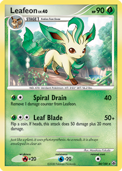 Leafeon z edície Majestic Dawn, karta č.24