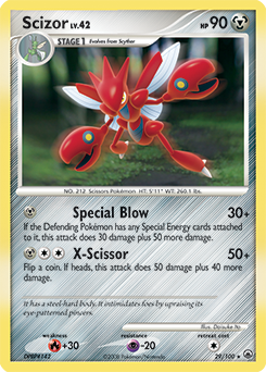 Scizor z edície Majestic Dawn, karta č.29