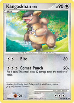 Kangaskhan z edície Majestic Dawn, karta č.38