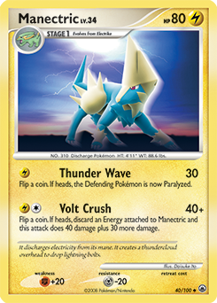 Manectric z edície Majestic Dawn, karta č.40