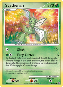 Scyther z edície Majestic Dawn, karta č.46