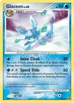 Glaceon z edície Majestic Dawn, karta č.5