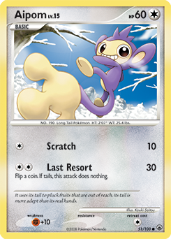 Aipom z edície Majestic Dawn, karta č.51