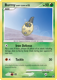 Burmy Sandy Cloak z edície Majestic Dawn, karta č.54