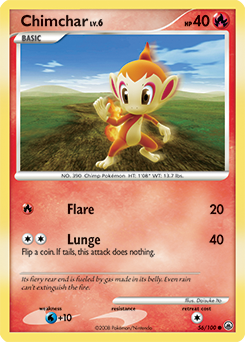 Chimchar z edície Majestic Dawn, karta č.56