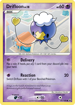 Drifloon z edície Majestic Dawn, karta č.61