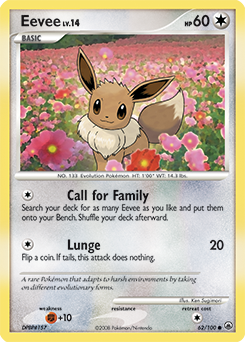 Eevee z edície Majestic Dawn, karta č.62