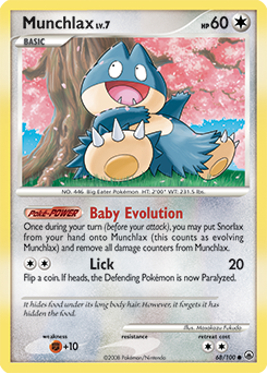 Munchlax z edície Majestic Dawn, karta č.68