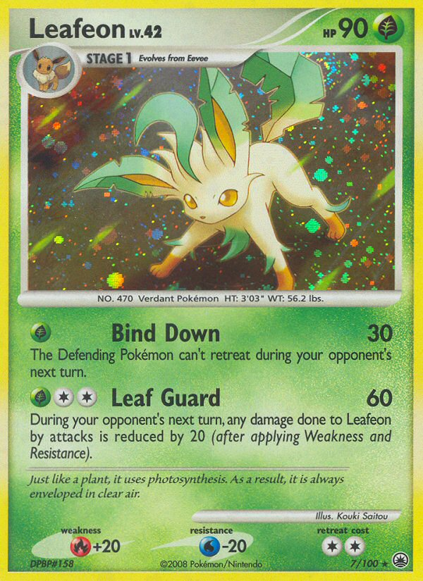 Leafeon z edície Majestic Dawn, karta č.7