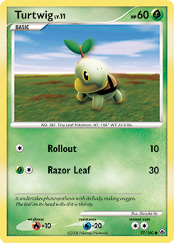Turtwig z edície Majestic Dawn, karta č.77
