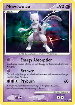 Mewtwo z edície Majestic Dawn, karta č.9