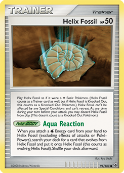 Helix Fossil z edície Majestic Dawn, karta č.91