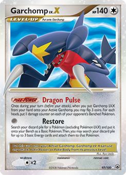 Garchomp LV.X z edície Majestic Dawn, karta č.97