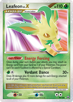 Leafeon LV.X z edície Majestic Dawn, karta č.99