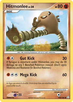 Hitmonlee z edície Legends Awakened, karta č.100