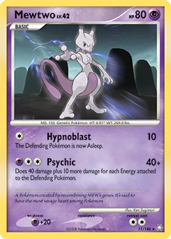 Mewtwo z edície Legends Awakened, karta č.11