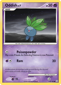 Oddish z edície Legends Awakened, karta č.112