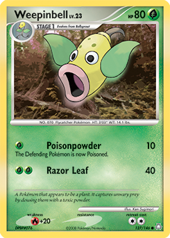 Weepinbell z edície Legends Awakened, karta č.127