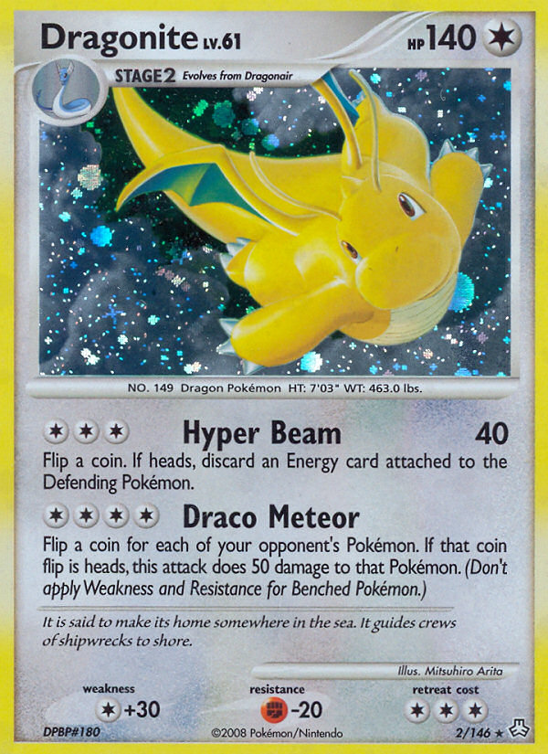 Dragonite z edície Legends Awakened, karta č.2