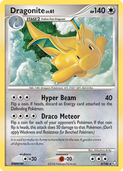 Dragonite z edície Legends Awakened, karta č.2