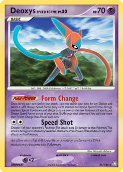 Deoxys Speed Forme z edície Legends Awakened, karta č.26